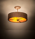 15"W Starry Rustic Lodge Semi-Flushmount