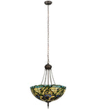 22"W Tiffany Iris Inverted Pendant