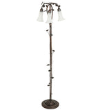 58"H White Pond Lily 3 Lt Floor Lamp