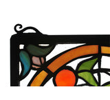 9"W X 25"H Cat & Tulips Stained Glass Sidelight Window