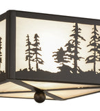 10"Sq Tall Pines Flushmount