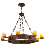 37.5"W Kingston 8 Lt Gothic Chandelier