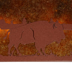 48"L Buffalo At Lake Island/Billiard Wildlife Pendant