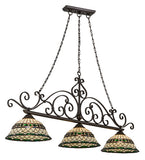 68"L Tiffany Roman 3 Lt Victorian Kitchen Island Lighting