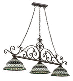 68"L Tiffany Roman 3 Lt Victorian Kitchen Island Lighting