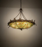46"W Greenbriar Oak Inverted Pendant