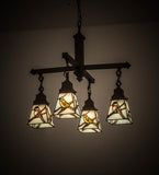24"W Backyard Friends 4 Lt Chandelier