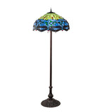 62"H Tiffany Hanginghead Dragonfly Floor Lamp