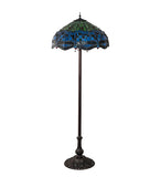 62"H Tiffany Hanginghead Dragonfly Floor Lamp