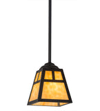 6"Sq "T" Mission Mini Pendant