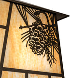 30"Sq Stillwater Winter Pine Lantern Outdoor Pendant