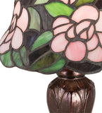 13"H Begonia Tiffany Floral Table Lamp