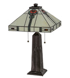 23.5"H Parker Poppy Stained Glass Table Lamp