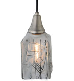 4"Sq Metro Fusion Licorice Draped Mini Contemporary Pendant