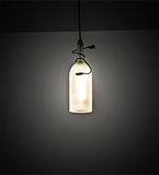 4"W Tuscan Vineyard Frosted White Wine Bottle Pendant