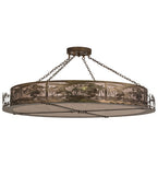 72"W Tropical Floral Beach Coastal Inverted Pendant