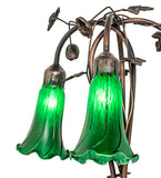 58"H Green Pond Lily 3 Lt Floor Lamp