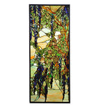 15.25"W X 36.25"H Wisteria & Snowball Stained Glass Window