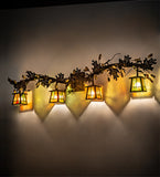 52"W Oak Leaf Valley View 4 Lt Lodge Vanity Light