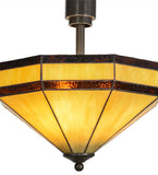 14"W Top Ridge Mission Semi-Flushmount
