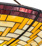 48"W Basket Weave Contemporary Inverted Pendant