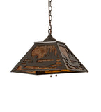 16"Sq Canoe At Lake Pendant