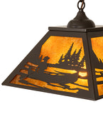 16"Sq Canoe At Lake Pendant