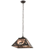 16"Sq Elk Ceiling Pendant