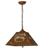 16"Sq Buffalo Pendant