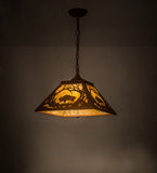 16"Sq Buffalo Pendant
