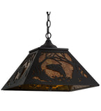 16"Sq Northwoods Leaping Trout Pendant