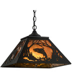 16"Sq Northwoods Leaping Trout Pendant