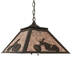 16"Sq Motorcycle Ceiling Pendant