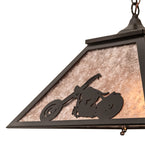 16"Sq Motorcycle Ceiling Pendant