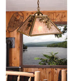 16"Sq Oak Leaf & Acorn Pendant