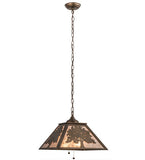 16"Sq Oak Tree Ceiling Pendant