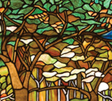 40"H X 22"W Tiffany Waterbrooks Stained Glass Window
