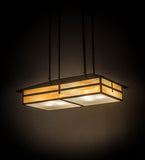 35"L Seneca Cross Mission Kitchen Island Lighting