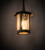6"W Fulton Winter Pine Outdoor Pendant