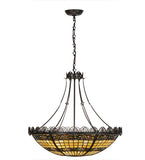 25"W Shell and Ribbon Inverted Pendant