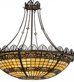 25"W Shell and Ribbon Inverted Pendant