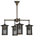 30"W Fulton Winter Pine 4 Lt Chandelier