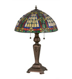 24.5"H Stained Glass Fleur-De-Lis Table Lamp