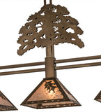 45"L Oak Tree Oak Leaf 3 Lt Kitchen Island Lighting
