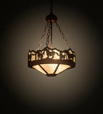 16"W Wild Horses Inverted Pendant