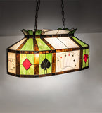 33"L Poker Face Oblong Pendant