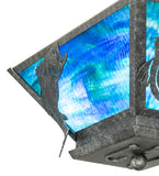 16"W Leaping Bass Wildlife Semi-Flushmount