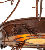 34"W Woodland Pine Inverted Pendant