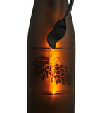 5"W Tuscan Vineyard Etched Grapes Wine Bottle Wall Sconce