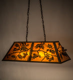 36"L Oak Leaf & Acorn Island/Billiard Pendant